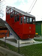 Voiture de deuxième génération au musée du tramway de Graz.