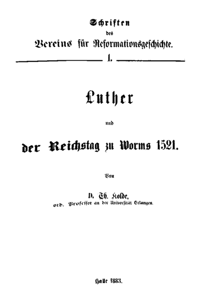 File:Schriften des Vereins für Reformationsgeschichte 1883 Titel.png