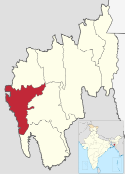 Location of Sipahijala district in Tripura