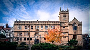 Front view of Shrewsbury Town Library Shrewsbury Library 2017.jpg