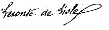 Signature Leconte de Lisle