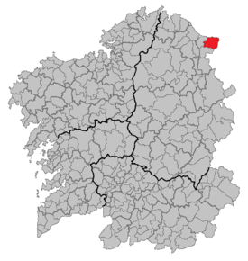 Localizarea Ribadeouluii în cadrul fiecărui unități administrative