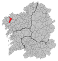 Localização de Zas na Galiza