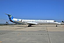 SkyAirWorld Embraer 145 parked at Melbourne Airport during a charter flight for the 2008 Melbourne Cup