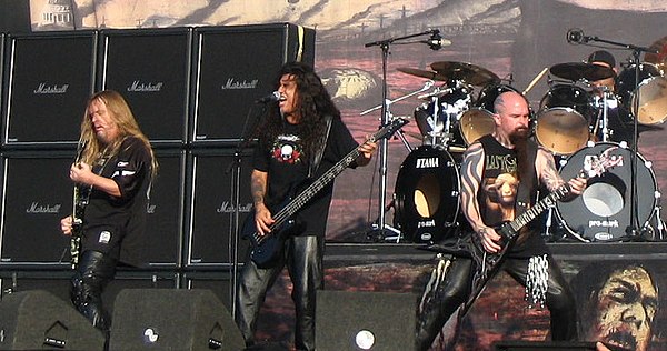 Slayer (pictured in 2007) released Reign in Blood in 1986, considered a landmark achievement in the genre's history.