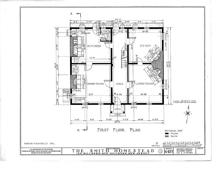 File:Smith-Henderson Homestead, 155 Millburn Avenue, Millburn, Essex County, NJ HABS NJ,7-MILB,1- (sheet 1 of 13).tif