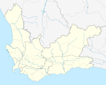 Map showing the location of Diepkloof Rock Shelter