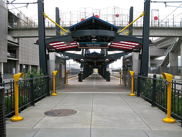 The platforms at Stadium station in 2010