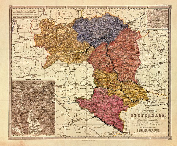 Historische Karte der Steiermark 