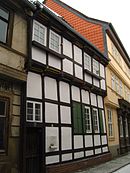 Denkmalgeschütztes Wohnhaus in der Straße Stieg 18 in Quedlinburg