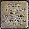 Stolperstein Bahnstr 16 Dinslaken Naumann Isaak