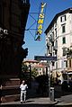 Streets of Savona, Liguria region, Italy.