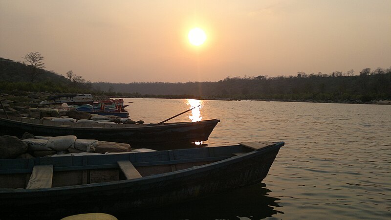 File:Sunset at Chirakoot Waterfall , District- Bastar , City- Jagdalpur , Chhattisgarh , India.jpeg