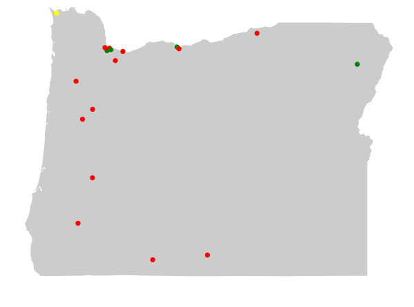 A map of superfund sites in Oregon. Superfund sites in Oregon.svg