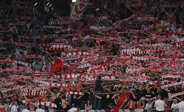 Supporters in the Nancy stands