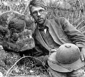 Morley at the Maya site of Copán, in Honduras (ca. 1912)