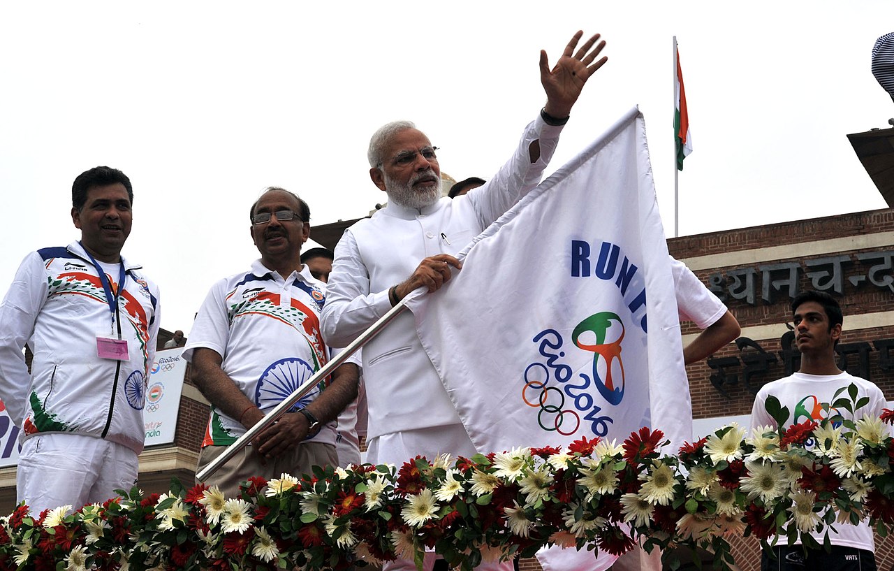 The Prime Minister, Shri Narendra Modi flagging off the “Run For Rio” event in Delhi