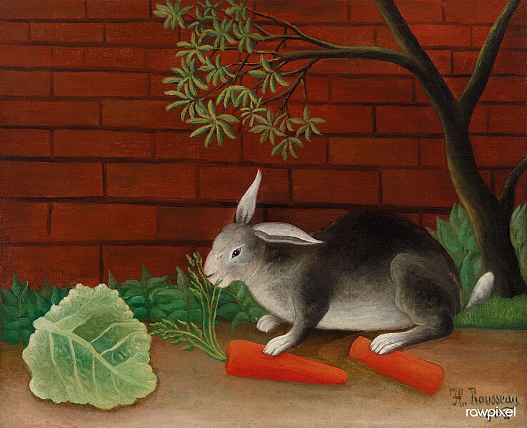 File:The Rabbit's Meal (Le Repas du lapin) (1908) by Henri Rousseau. Original from Barnes Foundation. Digitally enhanced by rawpixel. (50434942292).jpg