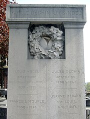 Tombe à Jules Déchin (chinmetière éd Montrouge)