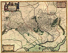 1648 рік, Йоганн Янсоніус, Typus Generalis Vkraine (Генеральний опис України), на сході Moscovia Pars. (Земля Московія).