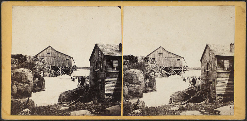 File:Upper Falls, Ticonderoga, N.Y, by I. D. La Barre.jpg