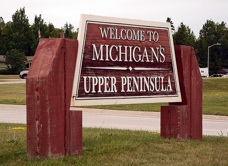 File:Upper peninsula welcome.jpg