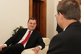S lotyšským premiérem Dombrovskisem