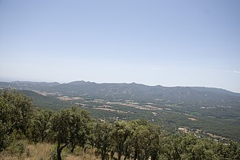 Català: La Vall d'Aro des de Romanyà de la Sel...
