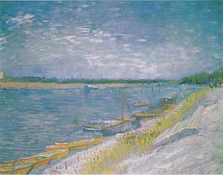 Bestand:Van Gogh - Flußlandschaft mit Ruderbooten am Ufer.jpeg