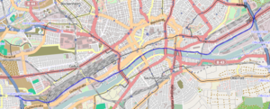 Route of the municipal connection line Frankfurt am Main