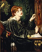 ロセッティからレイランドが購入した別の作品『ヴェロニカ・ヴェロネーゼ』(1872)、モデルはアレクサ・ワイルディング