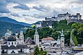 Hohensalzburg viewed from the Museum of Modern Art.