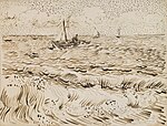 Винсент ван Гог - Сен-Мариес-де-ла-Мер.jpg-де балық аулайтын қайықтар