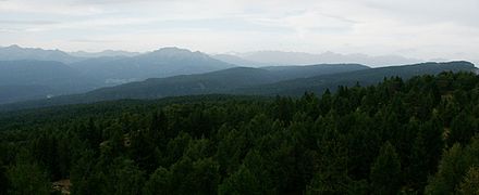 Vue sur le val di Non depuis le Monte Penegal.