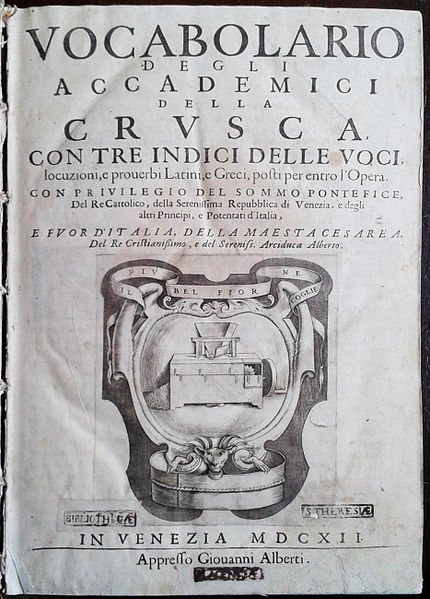 File:Vocabolario della Crusca 1612.jpg