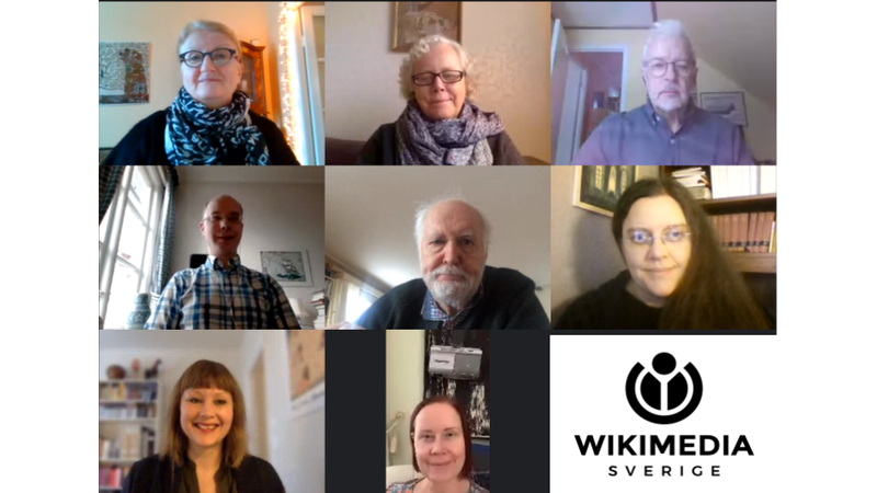 WMSE Styrelse 2020–2021. På bilden syns Brit Stakston, Johanna Berg, Sven-Erik Jonsson, Mattias Blomgren, Bengt Oberger, Sofie Jansson, Sofie Wennström och Ylva Pettersson. Saknas på bilden gör Göran Konstenius.