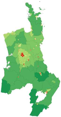Map of population density in the Waikato region (2006 census) WaikatoRegionPopulationDensity.png