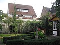 Monastery garden with garden pavilion and shelter