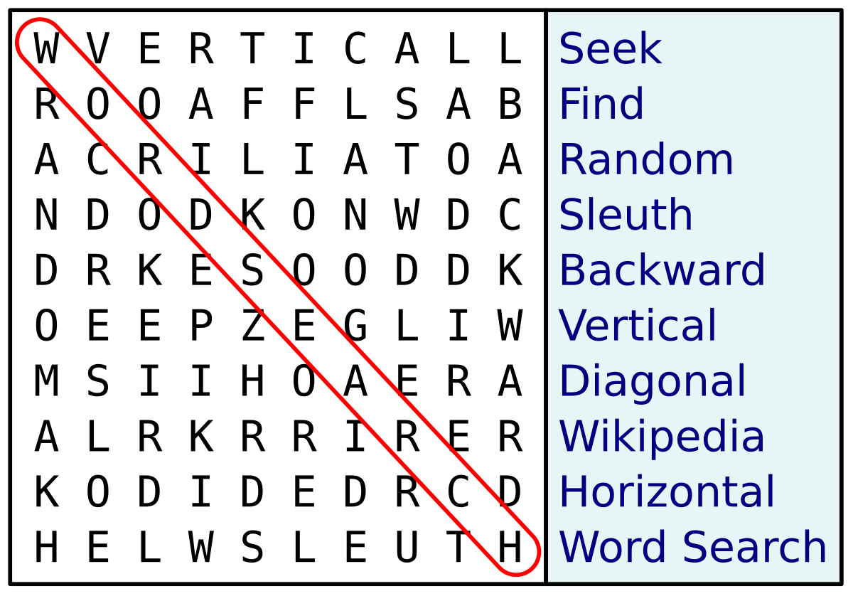 Word Search Wikipedia