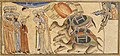 Монах Бахира узнаёт молодого Мухаммеда. Миниатюрная иллюстрация на пергаменте из книги Рашид ад-Дина Хамадани «Джами ат-таварих» (буквально «Сборник хроник», но часто называемой «Всеобщей историей» или «История мира»), изданной в Тебризе, Персия, 1307 г. н. э. Сейчас в коллекции библиотеки Эдинбургского университета, Шотландия