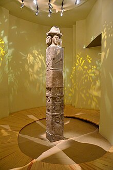 The Zbruch Idol on display at the Krakow Archaeological Museum "Swiatowid (cult statue)", Krakow 2013.2.jpg