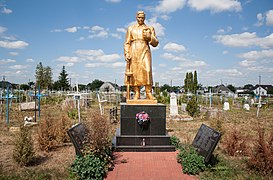Mass grave of Soviet soldiers in Volodarka