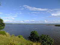 Амурск, вид с утёса на протоку Галбон.