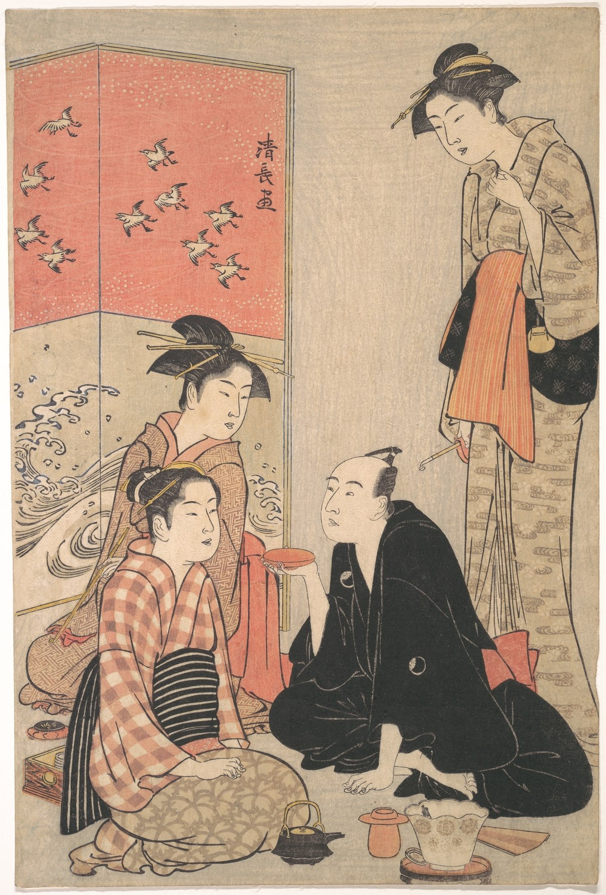 File 三代目沢村宗十郎と遊女 The Kabuki Actor Sawamura Sōjurō Iii And Courtesans Met Dp1242 Jpg Wikimedia Commons