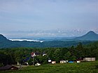 戸隠神社中社付近の登山道から鹿島槍ヶ岳や五竜岳を望む