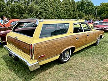 1974 AMC Ambassador station wagon 1974 AMC Ambassador station wagon in Daisy Yellow and woodgrain at Macungie PA show 02of15.jpg