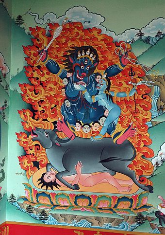 Vajrayana adopted deities such as Bhairava, known as Yamantaka in Tibetan Buddhism.