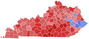 2002 United States Senate election in Kentucky results map by county.svg