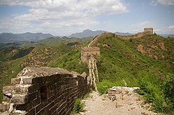 Den kinesiske muren ved Jinshanling i Hebei