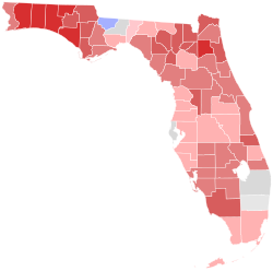 2010 United States Senate election in Florida results map by county.svg